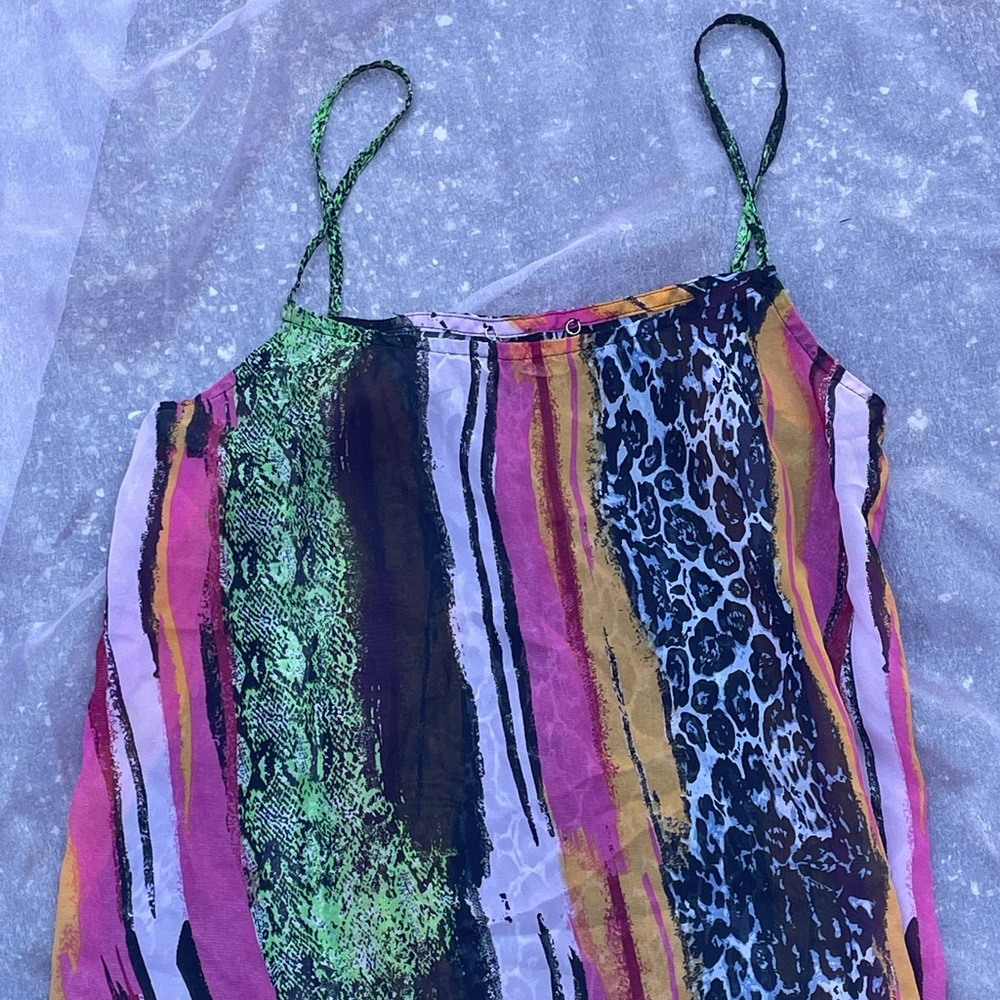 Sheer Ali & Kris spaghetti strap top 32” chest